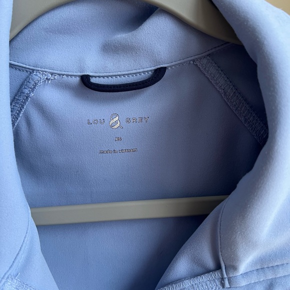 Lou & Grey Light Blue and Navy Zipup - Picture 2 of 4